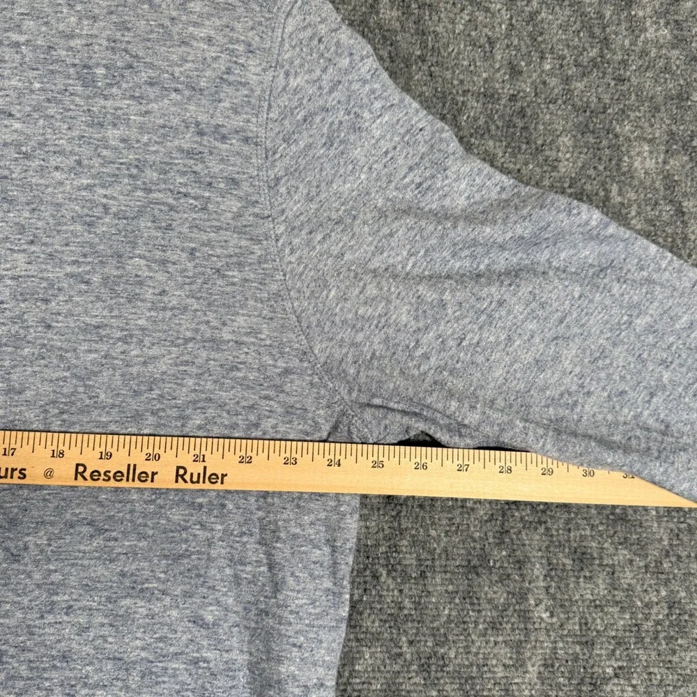 J. Crew Knit Goods 1/4 Zip Pullover Long Sleeve Blue Heathered Top XXL Tall Golf